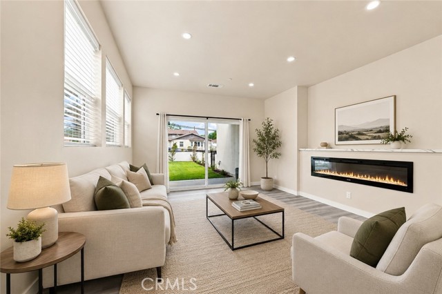 Virtually staged living room