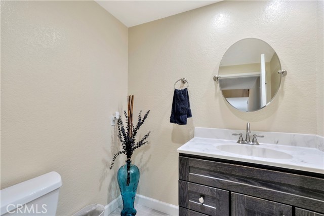 Bathroom off secondary living area.