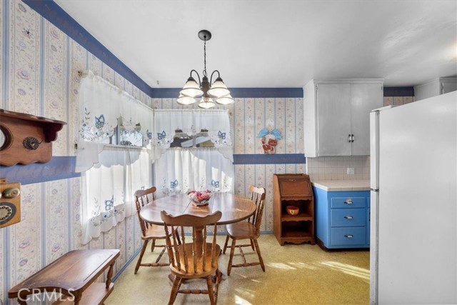 Breakfast nook in kitchen