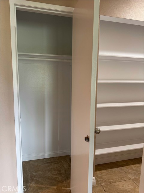 Hallway closet and shelves