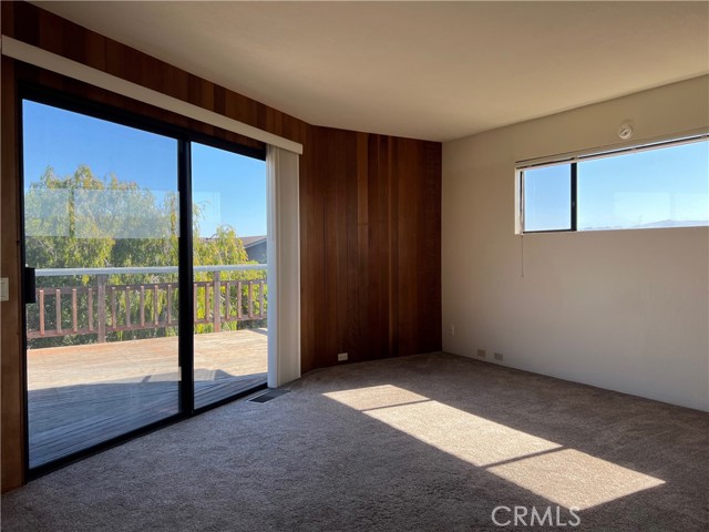 MAIN BEDROOM OFF UPPER DECK LOOKING OUT