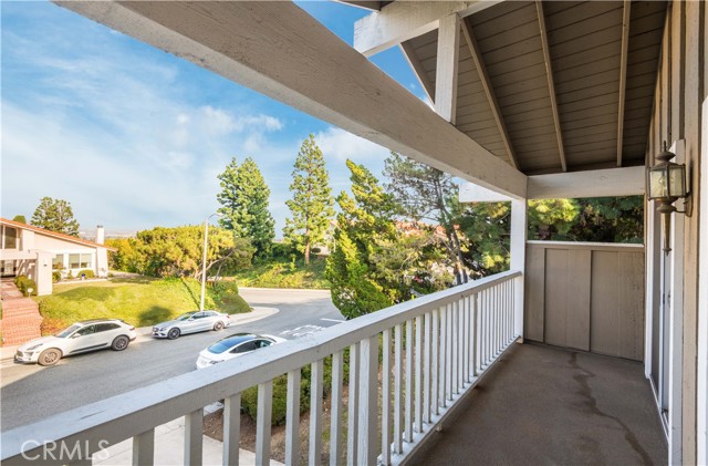 Balcony over the garage with city view