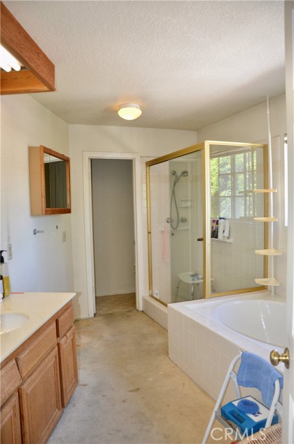 Separate tub, shower, and toilet room