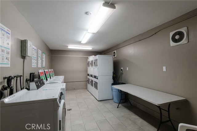 One of several laundry rooms