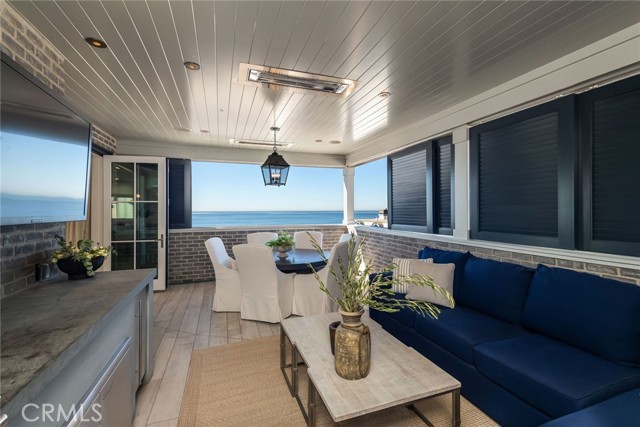 North Covered ocean view deck