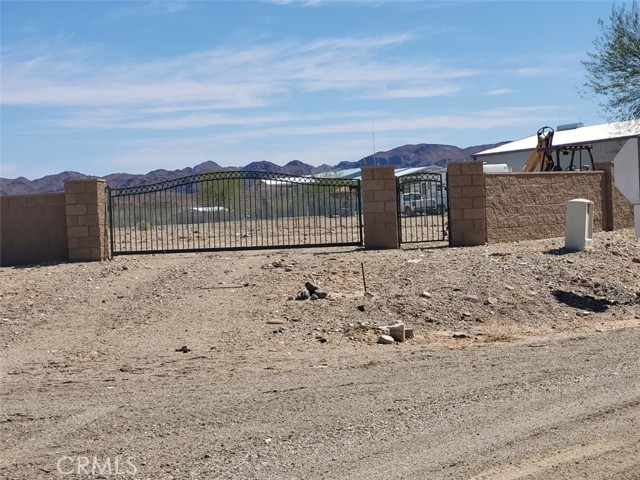 Gated entry to the property