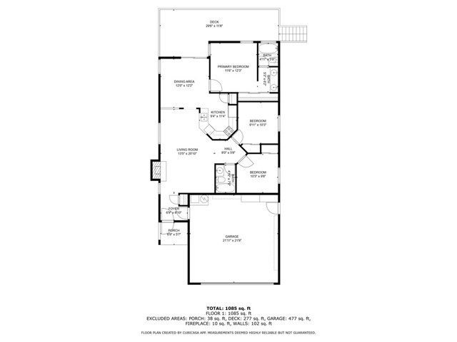Approximate floor plan.