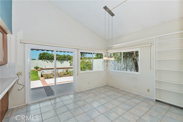 Dining Area With Backyard Access