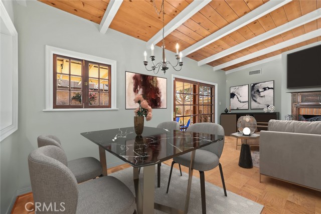 dining room virtually staged