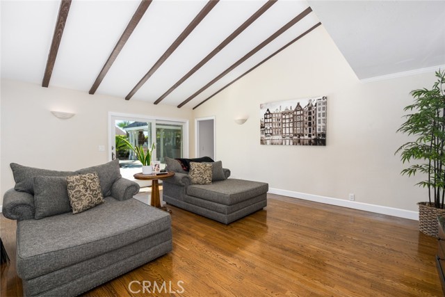 Family room separate space, also sliding glass doors to backyard