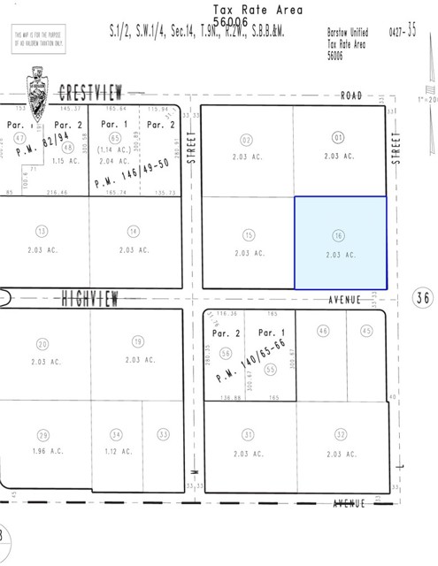 Detail Gallery Image 4 of 4 For 0 Highview Ave, Barstow,  CA 92311 - – Beds | – Baths