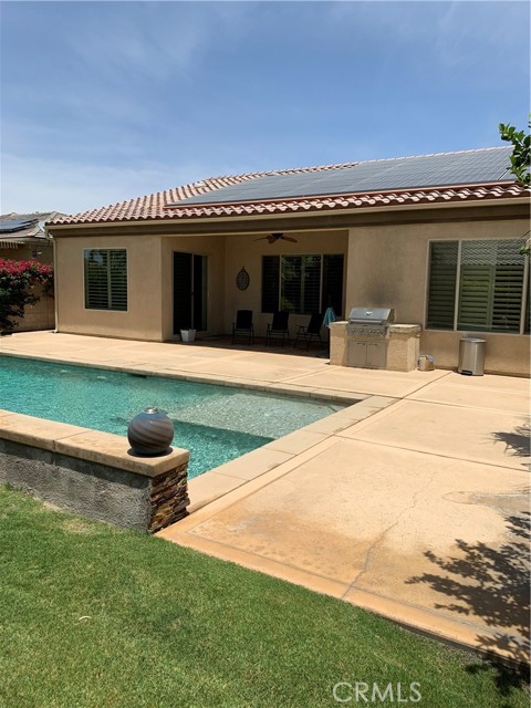 pool view from backyard fence