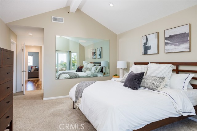 Master bedroom with walk-in closet