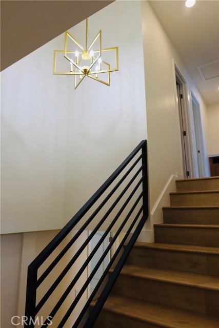 Tri-Level Stairway with Beautiful Lighting.