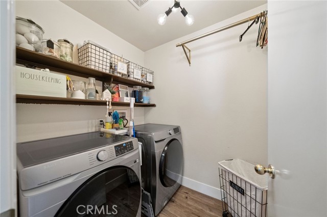 Upstairs laundry area