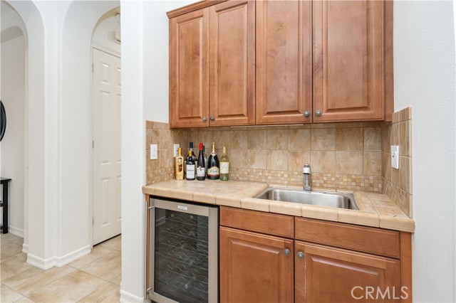 Wet Bar with Wine Fridge