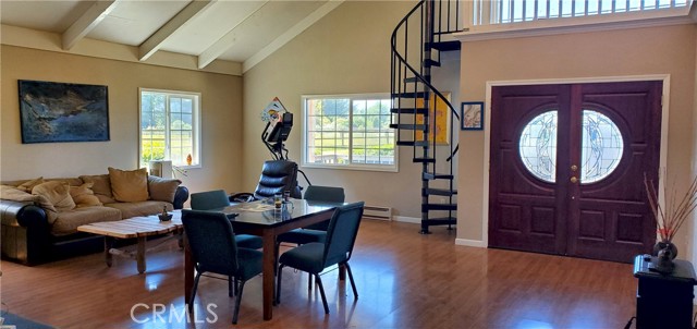 Front door to large room
