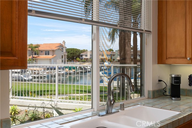 View of the greenbelt/water from kitchen.