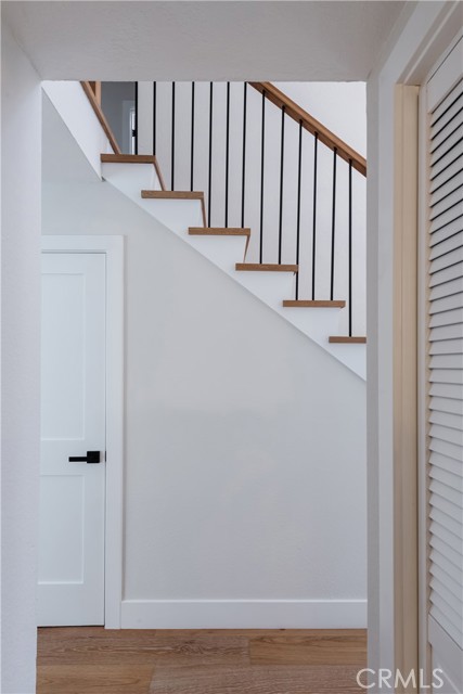 half bath towards stairs, hall closet