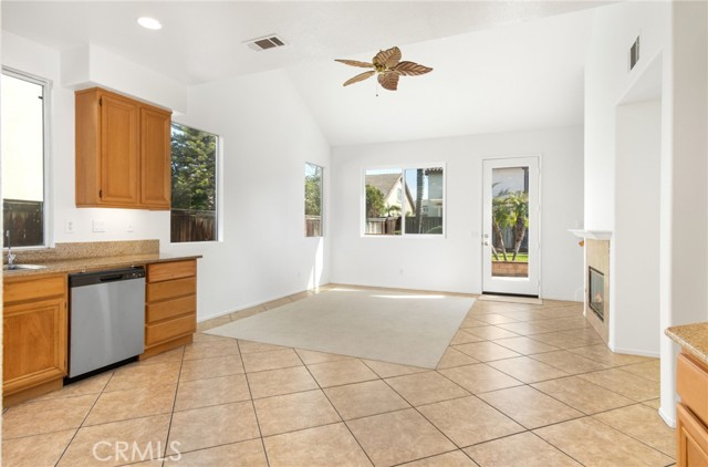 Great family room toward back yard