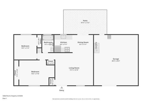 Detail Gallery Image 14 of 14 For 16362 Pine St, Hesperia,  CA 92345 - 2 Beds | 1 Baths