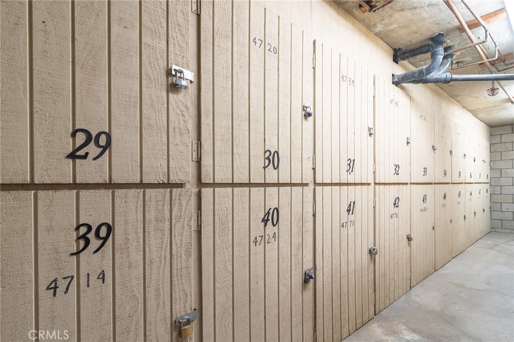 Each owner has a private storage locker - located off the
