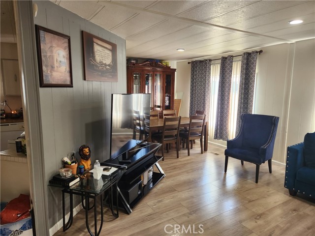 Living room towards a small dining area