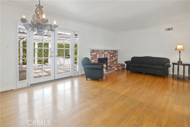 Other living area with French doors to covered patio