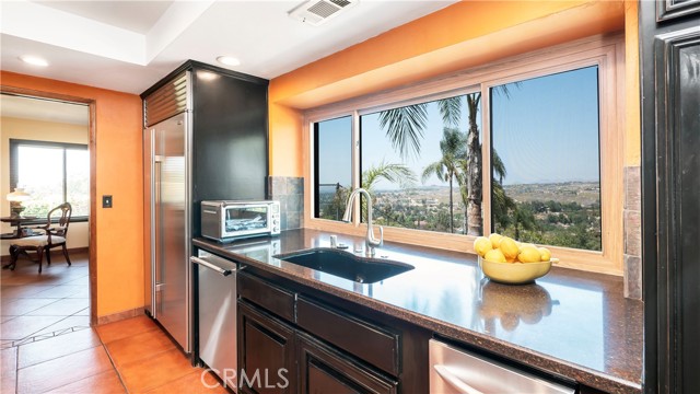 Kitchen window with view