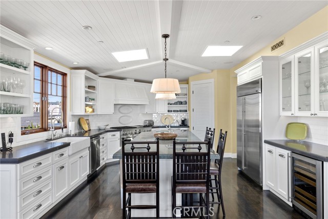 Large refrigerator and wine cooler