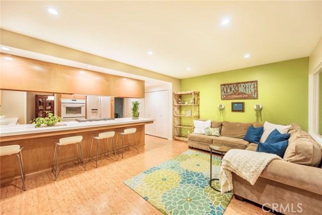 Kitchen and family room