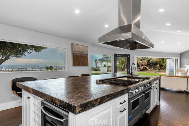 Enojy the panoramic view from the kitchen.