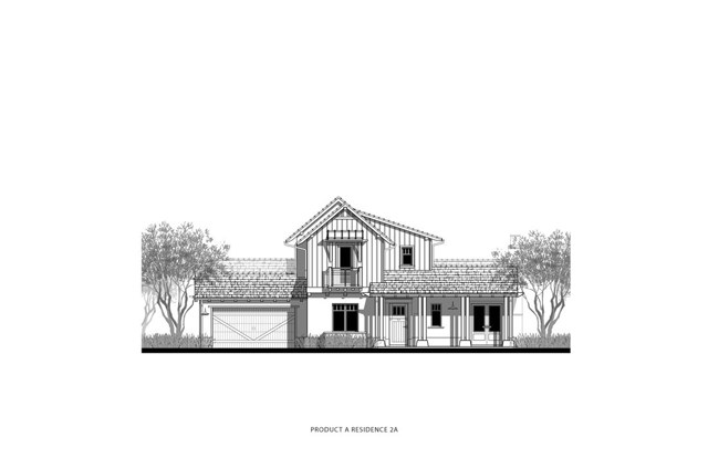 Artist's rendering of the exterior of 9 Phillips Ranch Road. The charming A2 floorplan in the Residences of Rolling Hills Country Club by Chadmar.