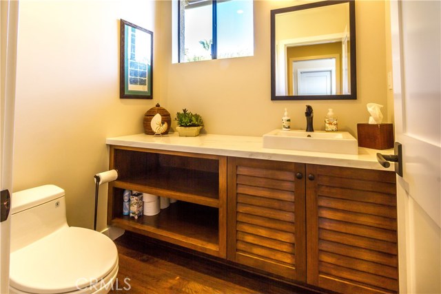 Powder room off main living area