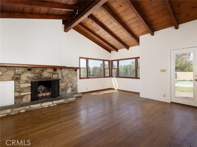 Vaulted ceiling family room