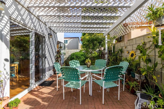 Inviting backyard patio