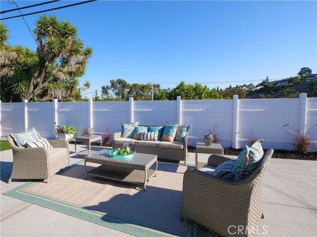 backyard patio area