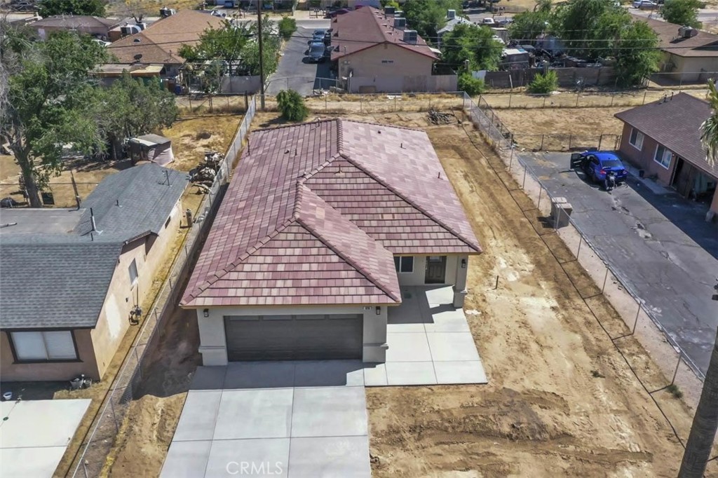 BRAND NEW HOME IN HESPERIA. 3 BEDROOMS 2 BATHS, 1297 SQ. FT. WITH AN OPEN FLOOR PLAN THAT FEELS VERY SPACIOUS, AS YOU ENTER THROUGH THE FRONT DOOR TO LARGE LIVING ROOM THAT FLOWS INTO THE DINING AREA AND KITCHEN, IT COMES WITH NICE COUNTER TOPS WITH QUARTZ COUTER TOPS, INCLUDED APPLIANCES, DISH WASHER, STOVE, KITCHEN HOOD. WATER PROOF FLOORING ALL THROUGHT THE HOME .MASTER BEDROOM HAS IT OWN PRIVATE BATH ROOM. RECESSED LIGHTING THROUGH OUT .TANK LESS WATER HEATER. SPRINKLERS TO MEET NEW FIRE STANDARDS. TWO CAR ATTACHED GARAGE WITH DRYWALL COMPLETE ON ALL WALLS.  NEW DUAL PANE WINDOWS. CENTRAL HEAT AND AIR CONDITIONER. IT COMES WITH SOLAR PANEL THAT ARE INCLUDED IN THE PRICE AND THERE IS NO PAYMENTS TO BE MADE. LOCATED CLOSE TO MAIN STREET AND NOT TOO FAR FROM INTERSTATE 15.
