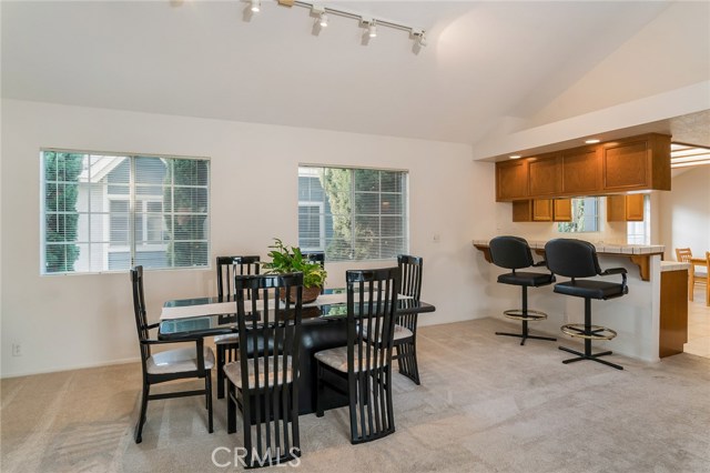 Dining area open to kitchen