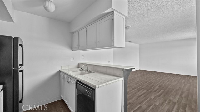Kitchen and living room view.