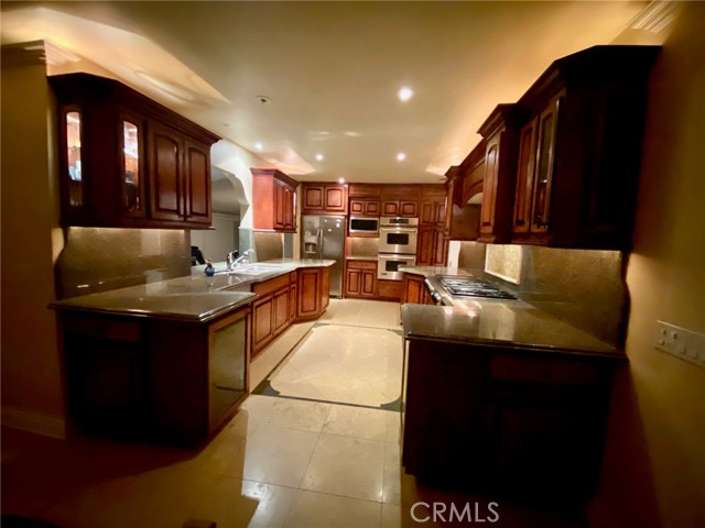 Kitchen with custom lights