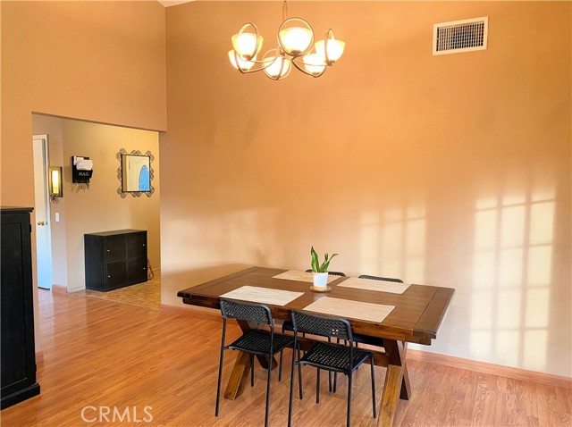 Vaulted ceilings make this area bright and open