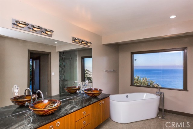 master bathroom with soaking tub