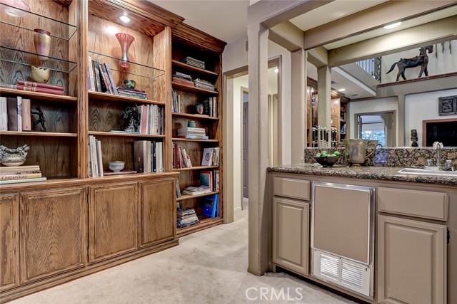 Wet bar in Sunken Library