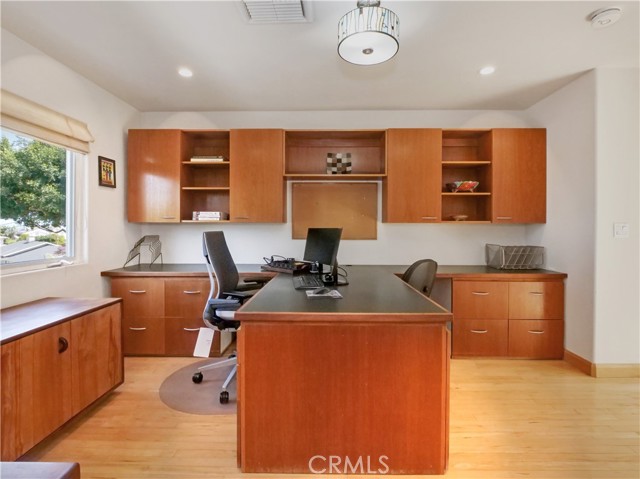 Office with Built-in Cabinetry