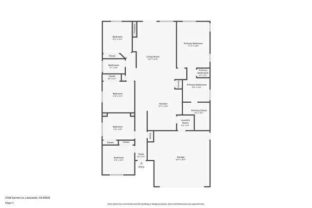 Detail Gallery Image 16 of 16 For 2736 Garnet Ln, Lancaster,  CA 93535 - 5 Beds | 2 Baths