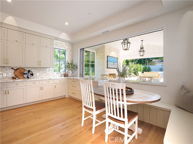 12 foot built in Breakfast Nook with pass-through window