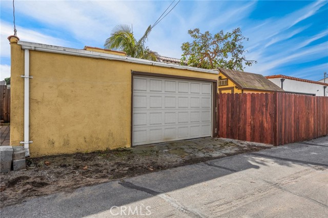 Garage with rear alley access.