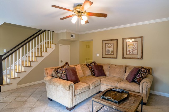 The lower level which has its own living room opening to the pool!