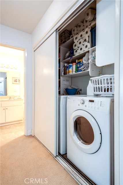 Laundry Closet w/built in shelving